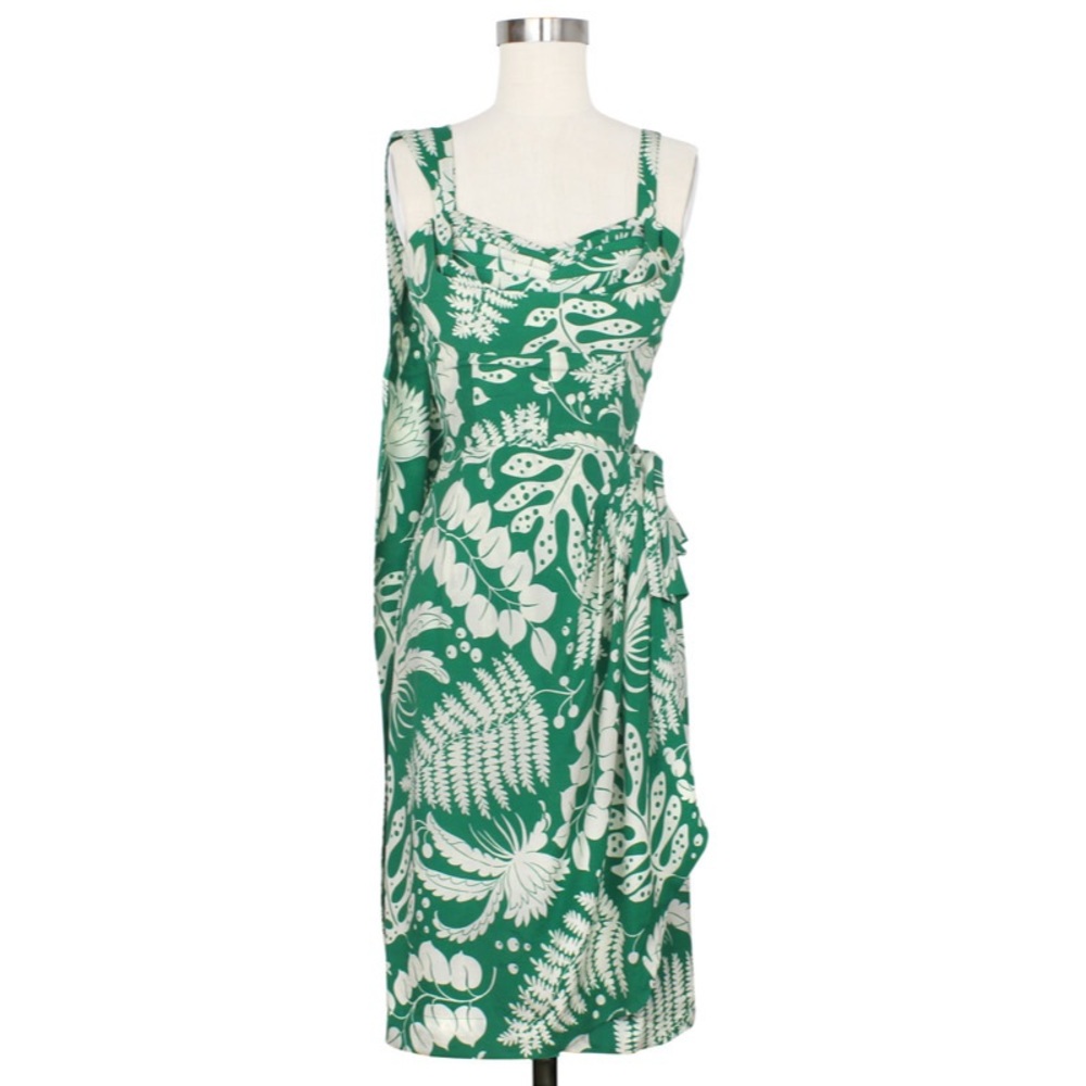 Trashy Diva Green and White Floral Dress